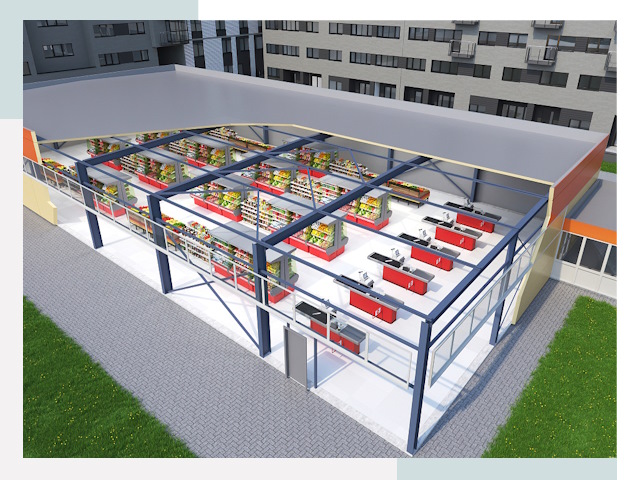 Строительство магазинов в Красноуфимск от 609 руб. за м²