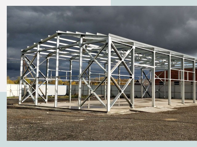 Двускатные ангары в Красноуфимск от 609 руб. за квадрат