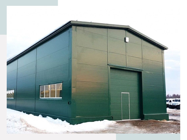 Двускатные ангары в Красноуфимске