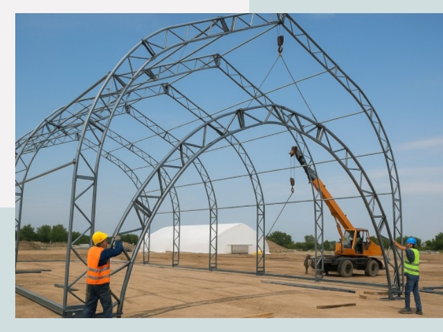 Монтаж ангаров в Красноуфимске от 609 руб. - Надежно и быстро